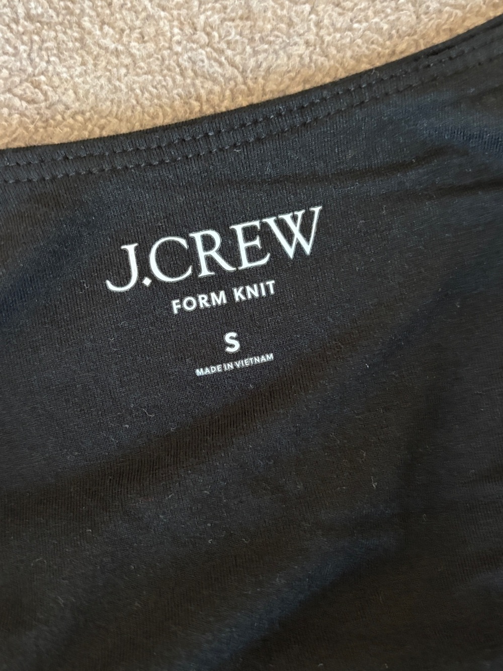 J. Crew Black Form Knit Short Sleeve Tee